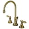 Kingston Brass KS2983BAL Widespread Bathroom Faucet with Brass Pop-Up, Antique Brass KS2983BAL - alternate 1